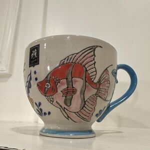 1  Yokohama Studio Coffee Tea Cup Hand Painted Fish Mugs -
